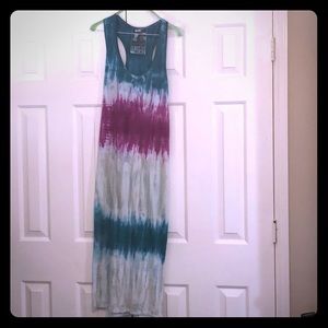 YFB razor back tie dye midi dress
